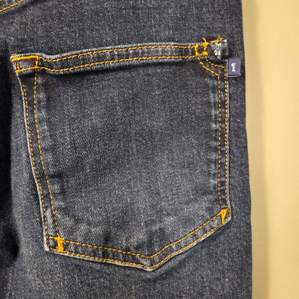 Pilcro Straight Leg High Waist Jeans Ankle Slit, Size 29, Dark Wash Denim